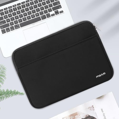 MOSISO Laptop Case 13-14 inch, 13.3 inch Laptop Sleeve Bag Compatible with MacBook Air 13 13.6/Pro/Neo 13/Pro 14, HP Dell ASUS Lenovo,Neoprene Carrying Case with Horizontal Pocket, Black - color: Black