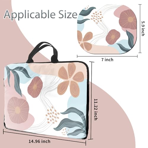 Laptop Sleeve Case 15 inch Plus Cute Mousepad, Abstract Doodle Slim Carrying Case Durable Handbag Protective Travel Laptop Bag for 13-15 inch Tablet,Laptop, Ultrabook Notebook - color: Abstract Doodle, size: 15 Inch