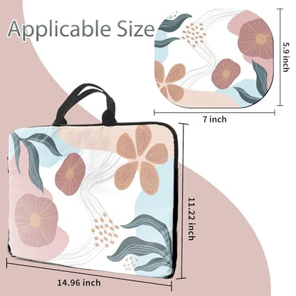 Laptop Sleeve Case 15 inch Plus Cute Mousepad, Abstract Doodle Slim Carrying Case Durable Handbag Protective Travel Laptop Bag for 13-15 inch Tablet,Laptop, Ultrabook Notebook - color: Abstract Doodle, size: 15 Inch