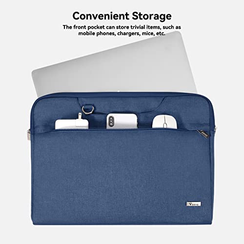 Voova 15.6-15 Inch Laptop Sleeve with Handle, MacBook Sleeve, Blue | Splash-proof 15.6-inch laptop sleeve with handle and removable strap; fits notebooks and MacBook Pro for daily commute - color: Blue, size: 14-15.6In & 2019 New Macbook Pro 16 Inch