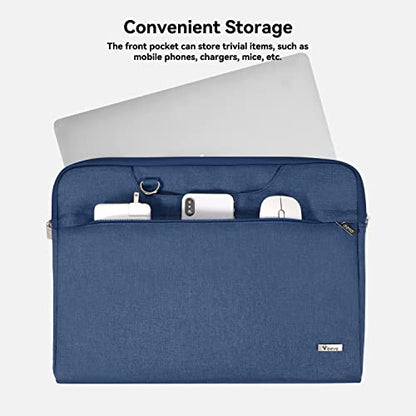 Voova 15.6-15 Inch Laptop Sleeve with Handle, MacBook Sleeve, Blue | Splash-proof 15.6-inch laptop sleeve with handle and removable strap; fits notebooks and MacBook Pro for daily commute - color: Blue, size: 14-15.6In & 2019 New Macbook Pro 16 Inch