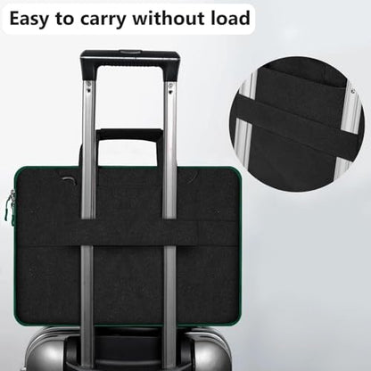 Hseok Laptop Shoulder Bag 15 15.6 16 Inch Briefcase,Compatible MacBook Pro/Neo 16",MacBook Air/Pro 15,XPS 15/16 and most 15.6-16 and Most 15-16 Notebooks,Spill-Resistant Handbag,Black Green - color: Black Green, size: 15-16 inch
