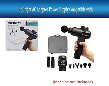 UpBright 26V AC/DC Adapter Compatible with Infinity PR Pro Endurance 12MG021131 Wireless Percussion Massage Device Deep Tissue Body Muscle Massager Gun 24V 1A 2400mAh Li-ion Battery Power Cord Charger