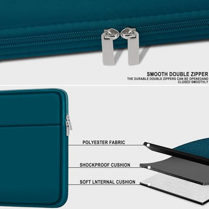 Laptop Sleeve Case 14 inch, Traveling Laptop Cover with Zippered Pocket, Shockproof Protective Carrying Briefcase Computer Bag for 14" MacBook Air/Pro, HP, Dell, Lenovo, Acer, Cyan - color: Cyan, size: 14 inch