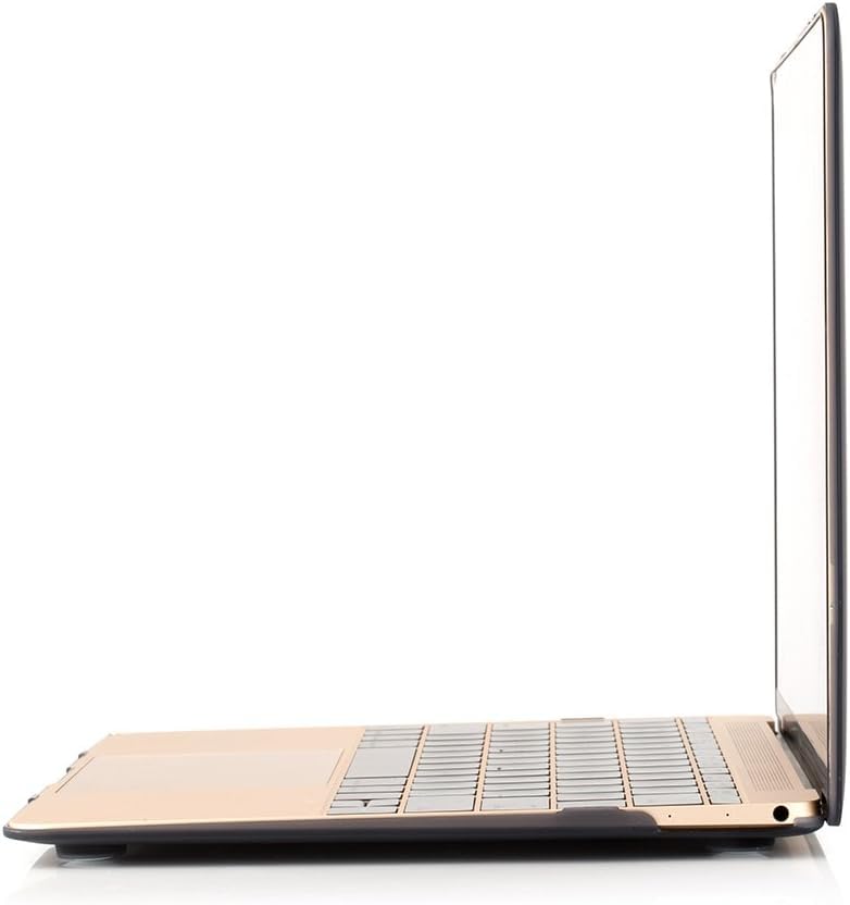 Compatible with MacBook 12 Inch A1534 - Slim Snap On Hard Shell Protective Cover and Keyboard Cover (Black) - color: Black