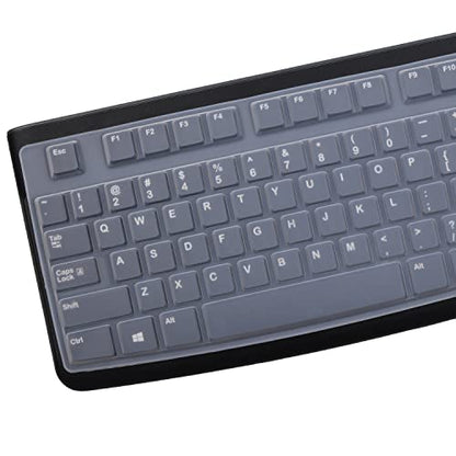 MUBUY Keyboard Cover Skin Protector for Logitech MK120 K120 Wired Keyboard, Keyboard Protective Skin US Layout (NOT Fit Other Model Keyboards)-Clear - color: Clear