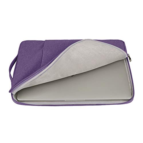 RAINYEAR 15 inch Laptop Sleeve Carrying Case with Handle & Pocket, Purple | Protective Padded Polyester Laptop Sleeve Case Briefcase for 15 Inch MacBook Air/Pro , 15 inch Surface Laptop 3/4 - color: Purple, size: 15"-15.4"