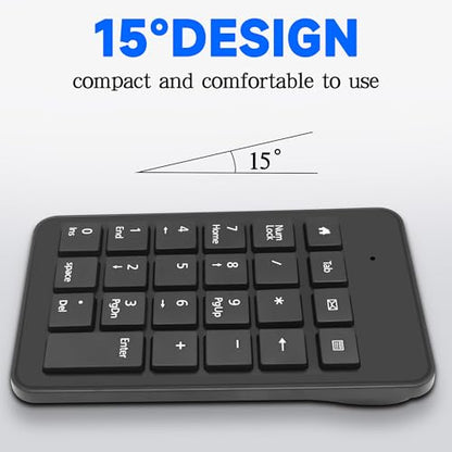 XMSJSIY USB Type-C Number Pad Wired 23 Keys Type-C Numeric Keypad with Tab, Home, Email & Calculator Keys for Laptop, PC, Desktop, Computer, Notebook -1 Pcs
