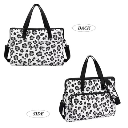 Laptop Sleeve, Laptop Cover with Adjustable Strap Computer Bag Tablet Notebook Sleeves Handbag Messenger Briefcase - color: Leopard Print