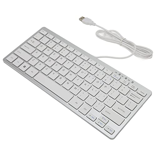 USB Wired Keyboard, 78 Keys Ultra Thin Computer Keyboard, Slim and Compact Keyboard for Laptop, Desktop, PC, Windows