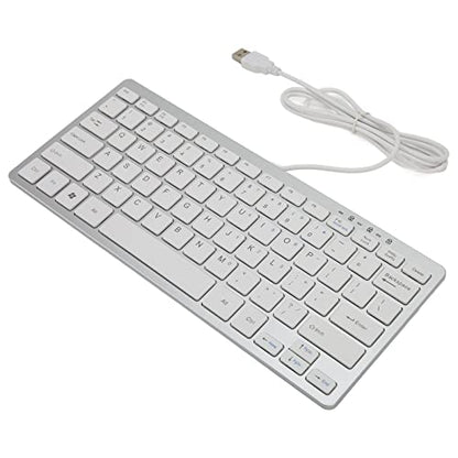 USB Wired Keyboard, 78 Keys Ultra Thin Computer Keyboard, Slim and Compact Keyboard for Laptop, Desktop, PC, Windows