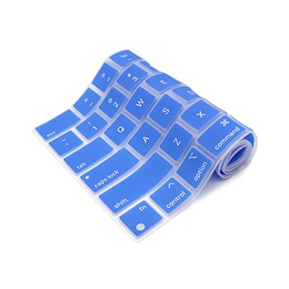 Se7enline Compatible with MacBook Keyboard Cover Skin for Mac Neo & Air 13/15 & Pro 14/16 inch (M5 M4 M3 M2 M1 A18 Pro) 2026/2025/2024/2023/2022/2021 Silicone Waterproof Dustproof Durable,Deep Blue - color: Deep Blue