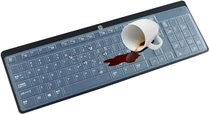 MUBUY-GOL Keyboard Cover For HP USB Slim Business Keyboard KU-1469 SK-2120 KB-1469 803181 & HP EliteOne 800 G4 All-In-One PC, Clear Silicone Skin