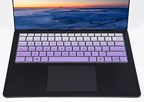 CaseBuy Keyboard Cover for 2023-2019 Microsoft Surface Laptop 6/5 / 4/3 Gen 13.5" & 15 inch Accessories Protective Skin (Not Fit Surface Laptop 7 2024 2025), Ombre Purple - color: Ombre Purple