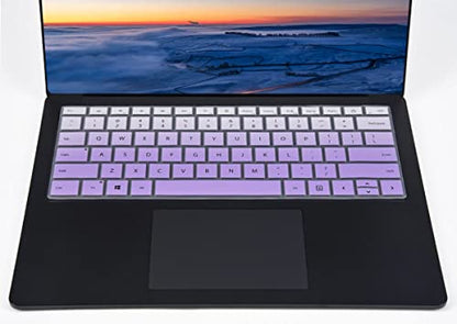 CaseBuy Keyboard Cover for 2023-2019 Microsoft Surface Laptop 6/5 / 4/3 Gen 13.5" & 15 inch Accessories Protective Skin (Not Fit Surface Laptop 7 2024 2025), Ombre Purple - color: Ombre Purple