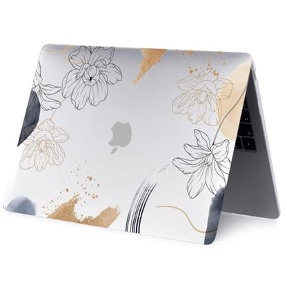 Hard Case Compatible with Old Version MacBook Pro 13 inch Case 2012 2011 2010 2009 2008 Release A1278 with CD-ROM, Laptop Plastic Hard Case Shell & Keyboard Cover, Flower Sketch - color: Flower Sketch, size: A1278(Pro 13" w/CD-ROM 2008-2012)