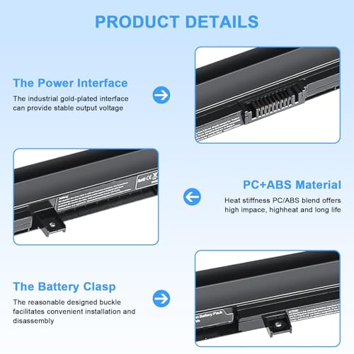 45Wh PA5185U-1BRS Laptop Battery Compatible with Toshiba Satellite C50 C55 C55D C55T S55 L55 L55T L55D C55-B5200 C55-B5270 C55D-B5310 C55-B5300 PA5184U-1BRS PA5195U-1BRS PA5186U-1BRS - color: PA5185U BATTERY