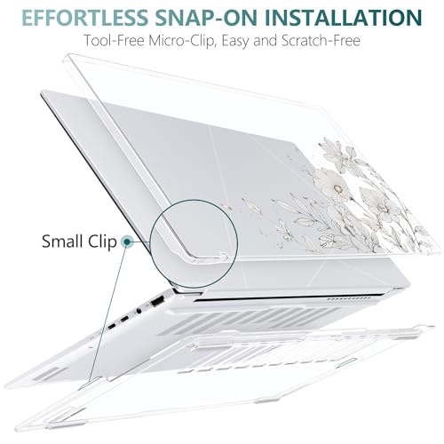 Batianda Artistic Case for ASUS Zenbook 14 OLED 2024 2025,Golden Wildflower | Model UX3405×× / UM3406××, Slim Plastic Hard Shell, Artistic Designs, Ultra-Thin Lightweight Laptop Case - color: Golden Wildflower