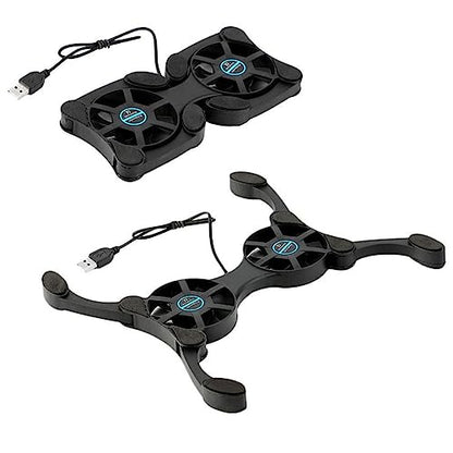 Laptop Cooling Base Foldable Laptop Notebook Cooler Cooling Pad Ergonomic Ventilated with Fans Fits 11-18 Inches Notebook Cooling Base
