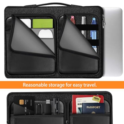 360 Protective Laptop Case 15" 15.6" 16" Sleeve, Water-Resistant Handbag with Straps Compatible with 16" MacBook Neo, MacBook Pro Air 16"/15", XPS 16" and Most 15" 15.6" 16" Notebooks,B01K03 - color: B01k03, size: 15"-16"