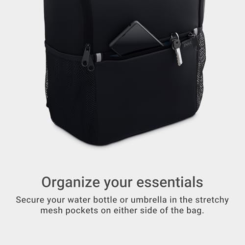 Dell 14-16 EcoLoop Essential Backpack 14-16 - CP3724 - Lightweight, Two Mesh Side Pockets, Built-in Accessories Organizer, Dedicated Padded Laptop Sleeve - Black - color: Black 14-16"