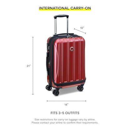 DELSEY PARIS Helium Aero Hardside Expandable Luggage with Spinner Wheels, Titanium, Carry-On 19 Inch - color: Titanium, size: Carry-On 19 Inch