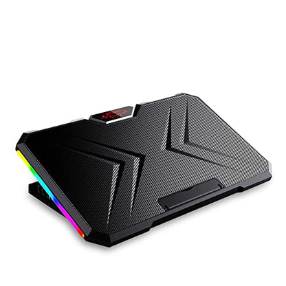 axGear Laptop Cooling Pad for 11-17 Notebook Laptop Cooler RGB LED Light Quiet Fan