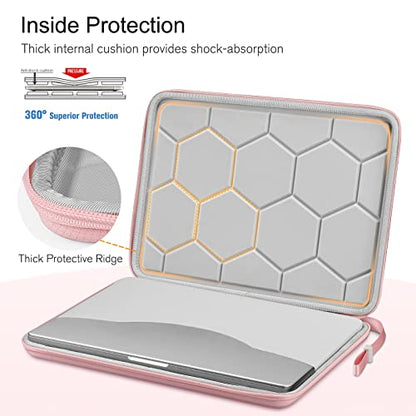 FINPAC 15.6-inch Hard Laptop Sleeve Case Compatible with 15.6 Inch Acer Aspire, Shockproof Computer Carrying Case for HP Dell Razer Samsung Laptop Chromebook, Pink - color: Pink, size: 15.6-inch Laptop/Chromebook