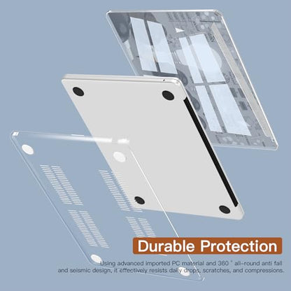 CISSOOK Compatible with MacBook Air 13 inch Case M2 M3 M4 M5 | A3449 A3240 A3113 A2681, 5in1 Set Hard Shell Case Keyboard Cover for MacBook Air 13.6 inch 2022 - 2026,Creative Bulb - color: Air13.6inch-Creative Bulb