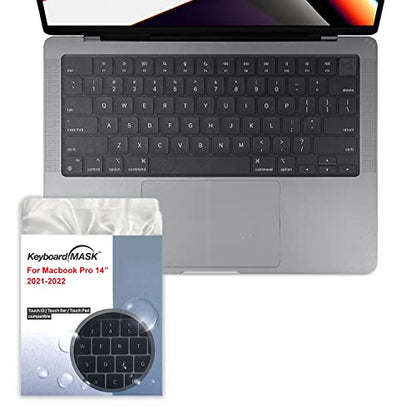 KeyboardMask Matte Keyboard Cover Compatible, 0.12mm Ultra Thin Wipeable Anti-Dust Protector (MacBook Pro 14" 2021-2025) - size: MacBook Pro 14" 2021-2023