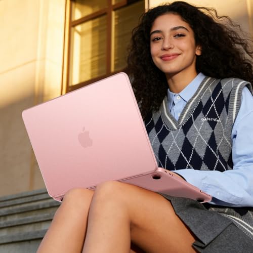 Macaset for MacBook Neo Case 13 inch 2026 (A18 Pro, Model A3404) - Blush | Scratch & Fingerprint Resistant | Precision 1:1 Fit | True-to-Original Color | Matte Hard Shell, Pink Cover - color: Blush Clear