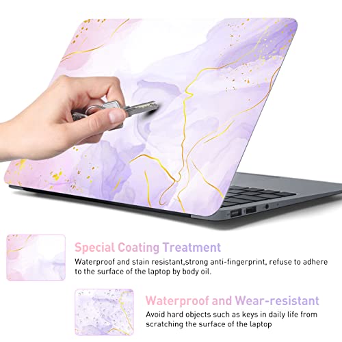 12.1 13 13.3 14 15.4 15.6 Inch Laptop Skin Decal, Laptop Skins Stickers Decals for Notebook PC, Universal Reusable Vinyl Laptop Cover Sticker, Waterproof Art Deal Protector I Pink Purple Marble - color: Pink Purple Marble