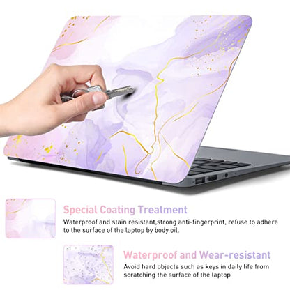 12.1 13 13.3 14 15.4 15.6 Inch Laptop Skin Decal, Laptop Skins Stickers Decals for Notebook PC, Universal Reusable Vinyl Laptop Cover Sticker, Waterproof Art Deal Protector I Pink Purple Marble - color: Pink Purple Marble