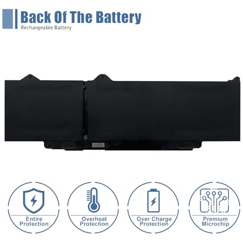 DR02P R73TC Laptop Battery Replacement for Dell Latitude 5440 5450 5540 5550 Precision 3480 3490 3580 3590 Series RXF9T 02X1V9 WYJ45 2X1V9 11.4V 54Wh - size: 10.37*3.38*0.18 inch DR02P