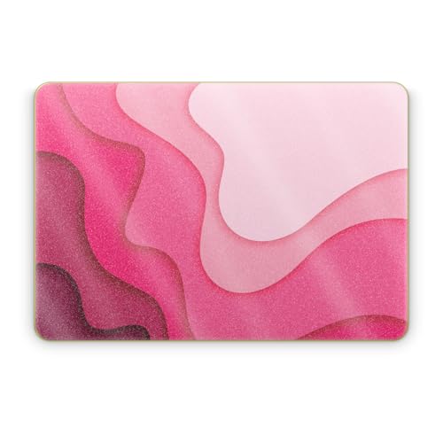 Glossy Glitter Laptop Skin Compatible with Apple MacBook Neo - Papercraft Magenta - Premium 3M Vinyl Protective Wrap Decal Cover - Easy to Apply | Crafted in the USA by MightySkins - color: Papercraft Magenta, size: MacBook Neo Full Cover Skin, style: Glo
