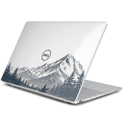 Batianda Mountain Escape Case for Dell XPS 13 Laptop 2024 2025 | Fits Model Number 9340/9345/9350 13.4" Display, Slim Hard Shell, Lightweight Scratch-Resistant with Professional Protection - color: Misty Mountain
