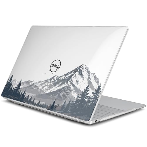 Batianda Mountain Escape Case for Dell XPS 13 Laptop 2024 2025 | Fits Model Number 9340/9345/9350 13.4" Display, Slim Hard Shell, Lightweight Scratch-Resistant with Professional Protection - color: Misty Mountain