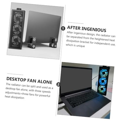 BESPORTBLE RGB Laptop Cooling Pad Adjustable Fan Gaming Notebook Stand Heat Dissipation Holder for Desk and Bed Use