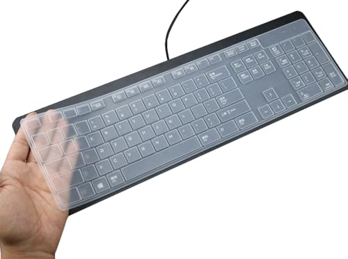 Silicone Keyboard Cover Skin Compatible for HP EliteOne 800 G4 All-in-One PC, HP USB Slim Business Keyboard SK-2120 KU-1469 KB-1469 803181 T4E63AT KBAR211 (Clear)