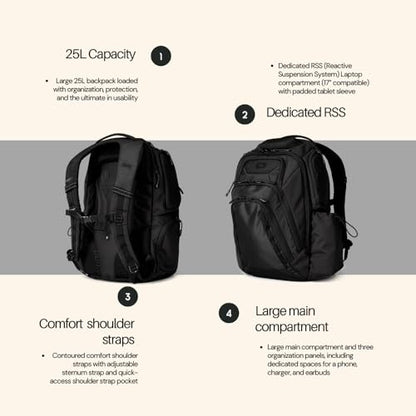 OGIO Renegade Backpack (Renegade Pro, Black) - color: Black, style: Renegade Pro