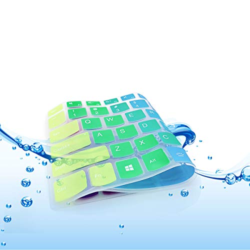2 Pack Keyboard Cover for Lenovo Yoga C940 C740 14", Yoga C930 930 920 13.9", Lenovo Flex 14 14", Yoga 720 720S 730 13.3", Yoga 730 15.6", Yoga 720 12.5", Lenovo Yoga 6 Keyboard Cover-Rainbow+Clear - color: Rainbow+Clear