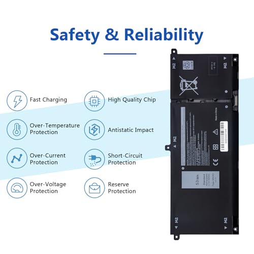 DJW H5CKD Laptop Battery Replacement for Dell Inspiron 7300 7306 7500 7506 2-in-1 Silver Vostro 5300 5301 5501 5502 Series Latitude 3410 3510 Series Inspiron 5300 5301 5401 5402 Series - size: H5CKD