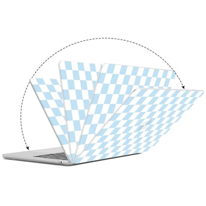 G JGOO Compatible with MacBook Air 13 inch Case 2026 2025-2022 M5 A3449 M4 A3240 M3 A3113 M2 A2681, Plastic Hard Shell for MacBook Air 13.6 inch Case +Keyboard Cover +Screen Protector, Blue Checkered - color: Blue Checkered