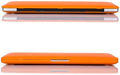RUBAN Case Compatible with MacBook Pro 13 inch 2015 2014 2013 2012 (A1502 & A1425 Models), Plastic Hard Shell Case & Keyboard Cover for Old Version MacBook Pro Retina 13 Inch, Orange - color: Orange