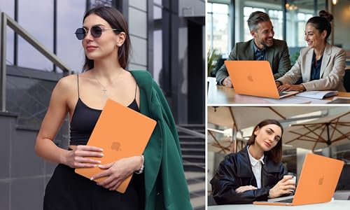 DONGKE Compatible with MacBook Air 13 inch Case M5 M4 M3 M2 2026 2025 2024-2022 A3449 A3240 A3113 A2681, Plastic Hard Shell & Keyboard Cover for MacBook Air 13.6 inch, Matte Cosmic Orange - color: Matte Cosmic Orange