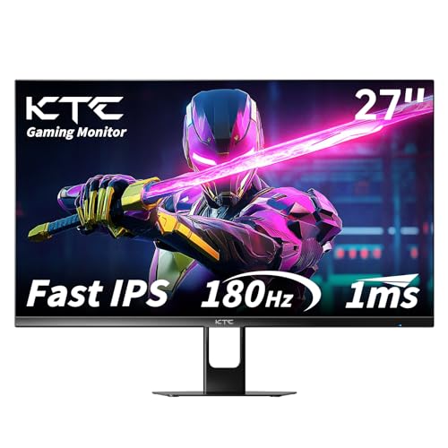 KTC 27 Inch 180Hz Gaming Monitor, FHD Fast IPS, H27F22 | 1920x1080P, DP 1.4 & HDMI 2.1 Ports, FreeSync Frameless PC Gamer Monitor, HDR, VESA - color: Black, size: 27 INCH