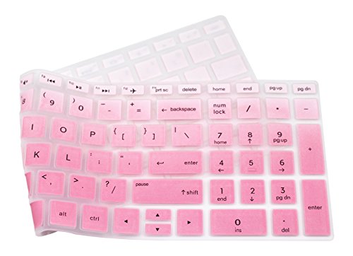 Keyboard Skin Compatible for 15.6" HP Pavilion X360 15-br075nr, HP Envy x360 15m-bp/bq, HP Spectre x360 15-ch011dx, HP Pavilion 15-cb 15-cc 15-cd 15-bw 15-bs & 17.3" HP 17m-ae 17-bs Series -Pink Ombre - color: Pink Ombre
