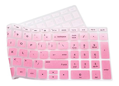 Keyboard Skin Compatible for 15.6" HP Pavilion X360 15-br075nr, HP Envy x360 15m-bp/bq, HP Spectre x360 15-ch011dx, HP Pavilion 15-cb 15-cc 15-cd 15-bw 15-bs & 17.3" HP 17m-ae 17-bs Series -Pink Ombre - color: Pink Ombre