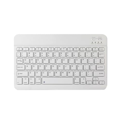 Slim Portable Keyboard Ergonomic Compact Wireless Lightweight | Ultra Slim Compact Keyboard for Smartphones Tablet Laptop PC - color: White