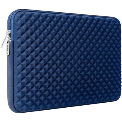 RAINYEAR 11 Inch Laptop Sleeve Shockproof Diamond Foam Case, Navy Blue | Protective Soft Fluffy Lining Carrying Bag Case Compatible with 11.6'' MacBook Air 13” MacBook Neo A18, 11" Computer Notebook - color: Navy Blue, size: 11"-11.6"